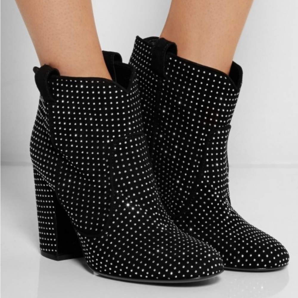 LAURENCE DACADE Boots Pete Studded Suede Leather Ankle